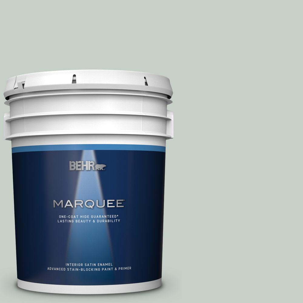 BEHR MARQUEE 5 gal. N4002 Frosted Sage Satin Enamel Interior Paint