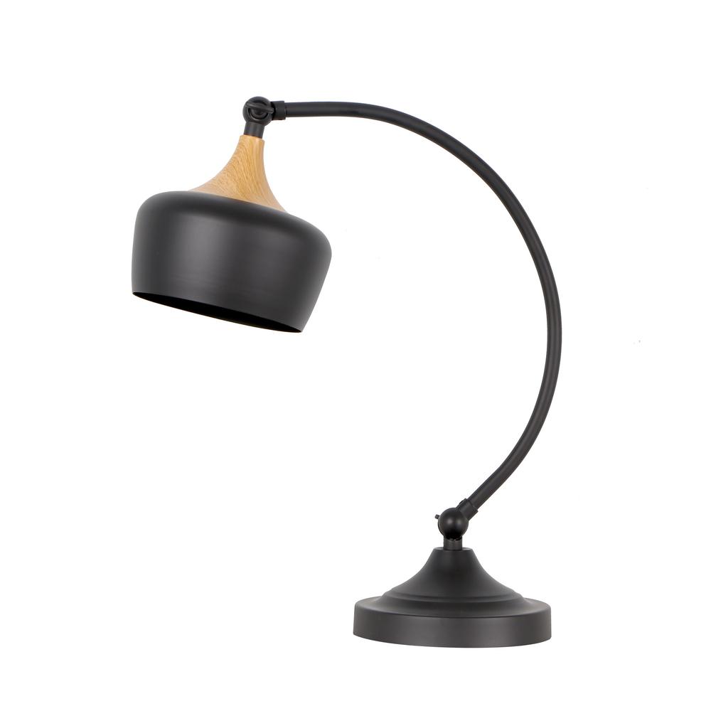 BELDI Urbania 1Light Black and Wood Table Lamp1401T1 The Home Depot