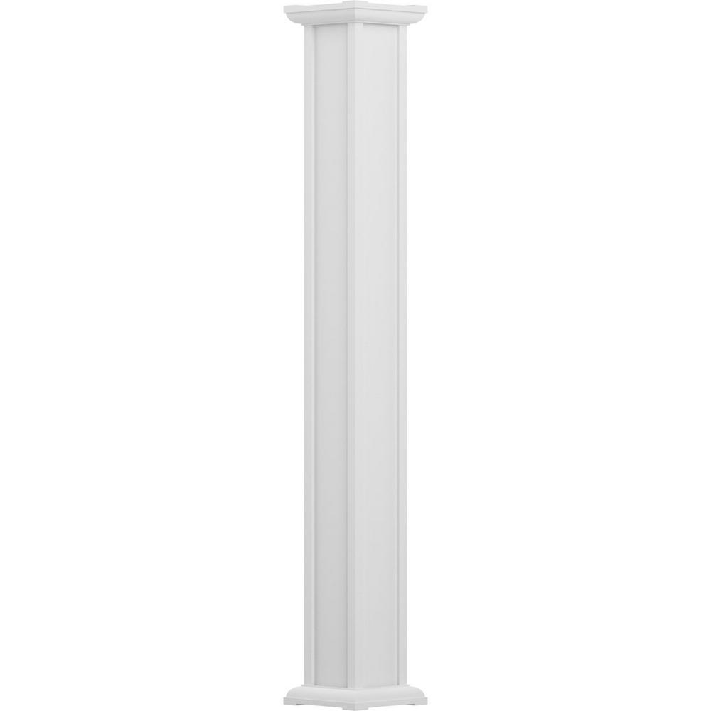 AFCO 5-1/2 in. x 8 ft. Textured White Non-Tapered Square Shaft (Load ...