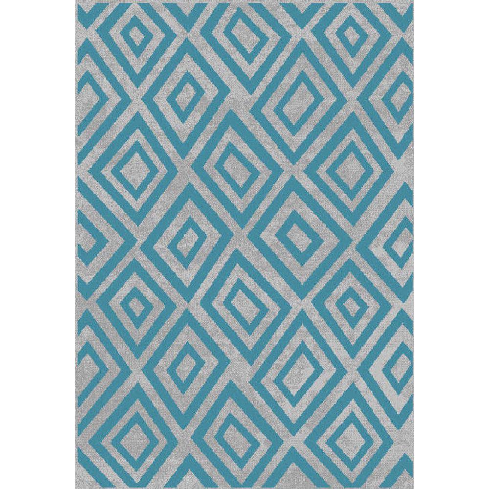 Plantation Patterns Samba Blue Diamond 8 Ft X 10 Ft Indoor