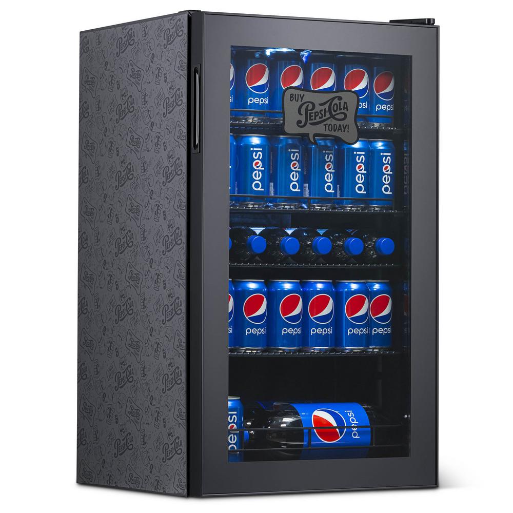 Pepsi 19 in. 126 (12 oz) Can Freestanding Beverage Cooler Fridge Chills