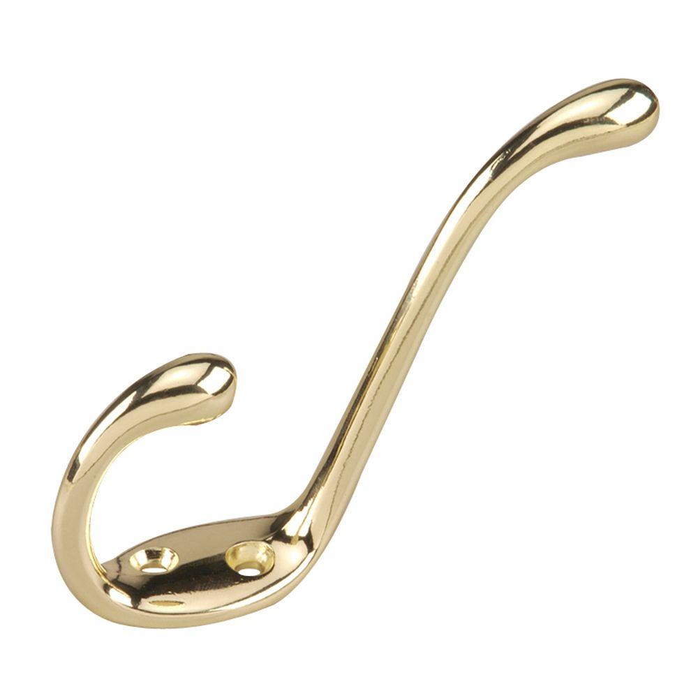 Richelieu Hardware 51/2 in. Brass Heavy Duty Coat Hook237BS The