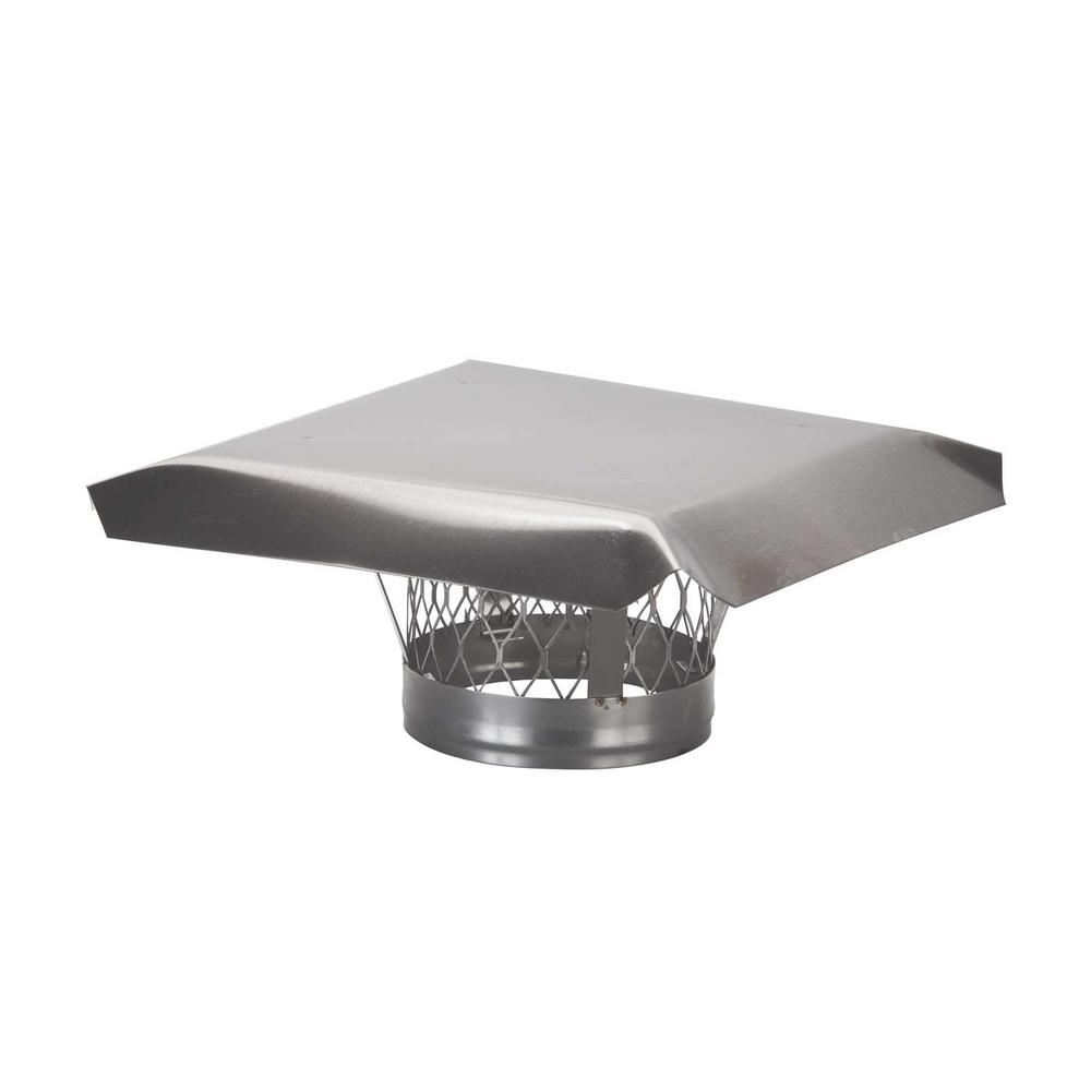 Hy C 6 In Round Clamp On Single Flue Liner Chimney Cap In Stainless Steel Lc6 The Home Depot