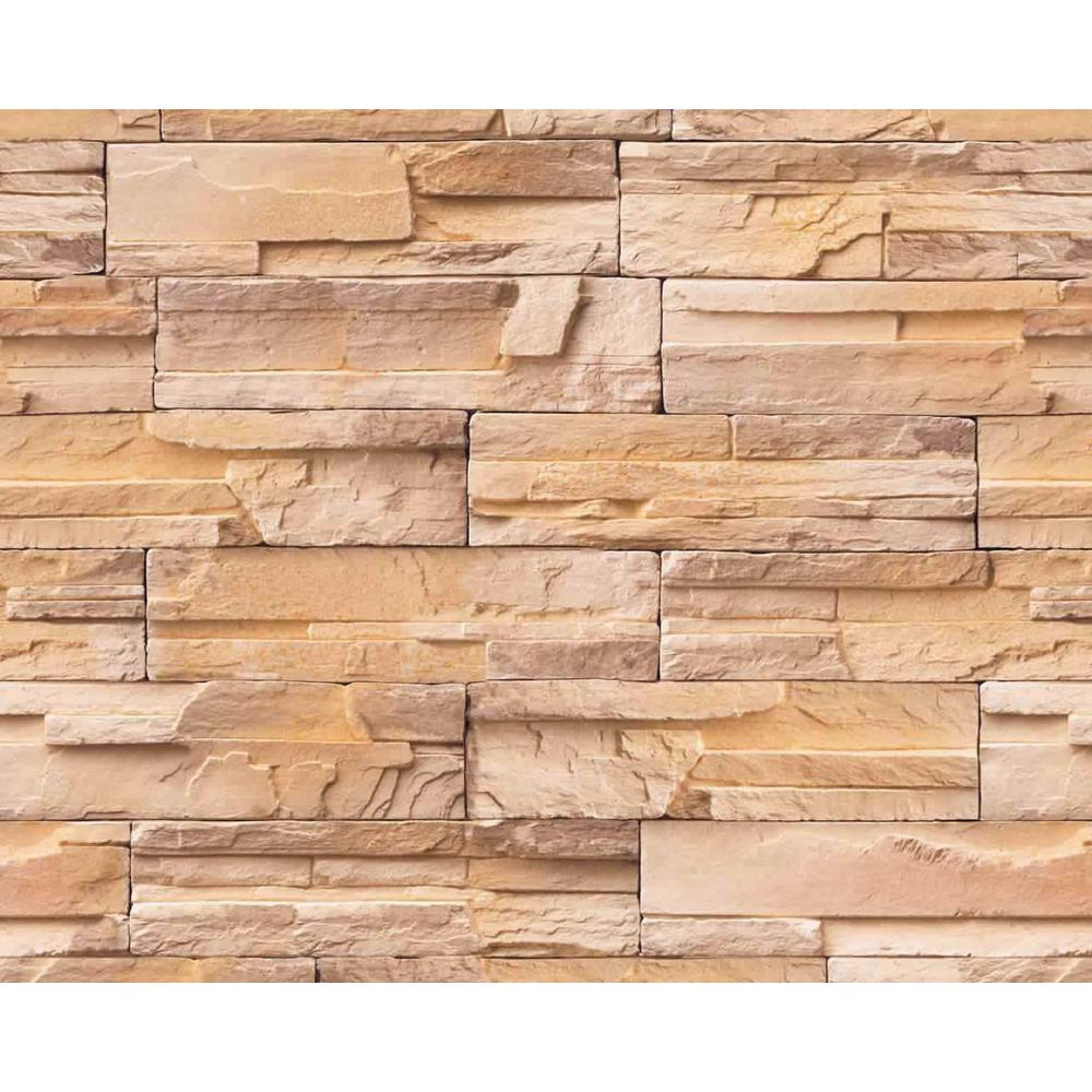 Decowall Madrid Bronze Brick Stone Peel and Stick 3D Effect Self