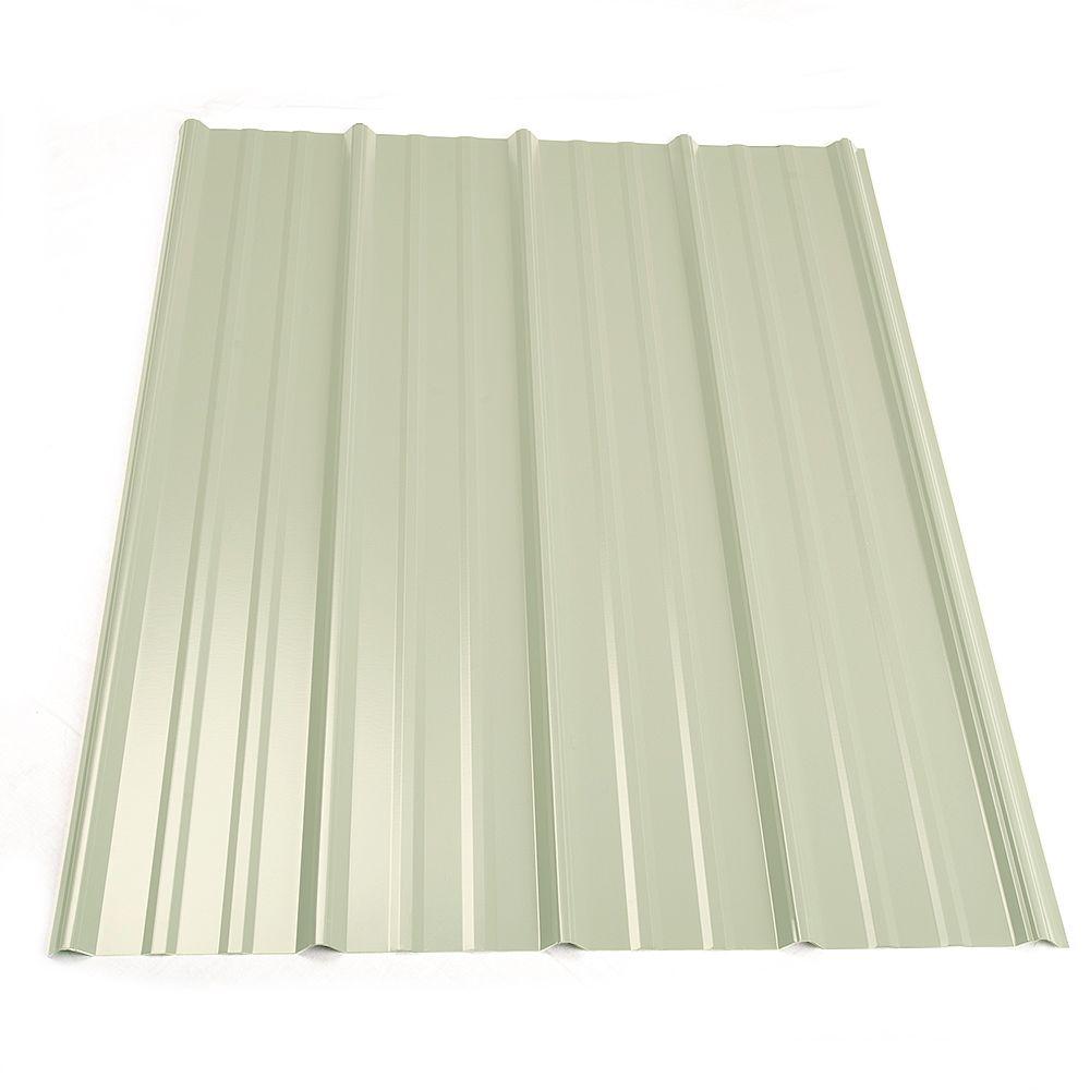 Metal Sales 5 Ft. Classic Rib Steel Roof Panel In White-2313130 - The ...