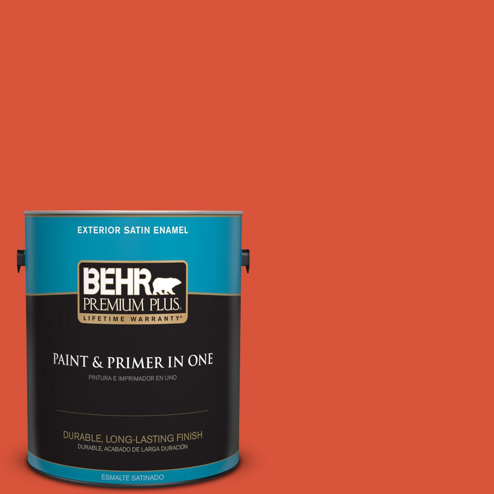 BEHR Premium Plus Ultra 1gal. 260B6 Blaze Orange Satin Enamel