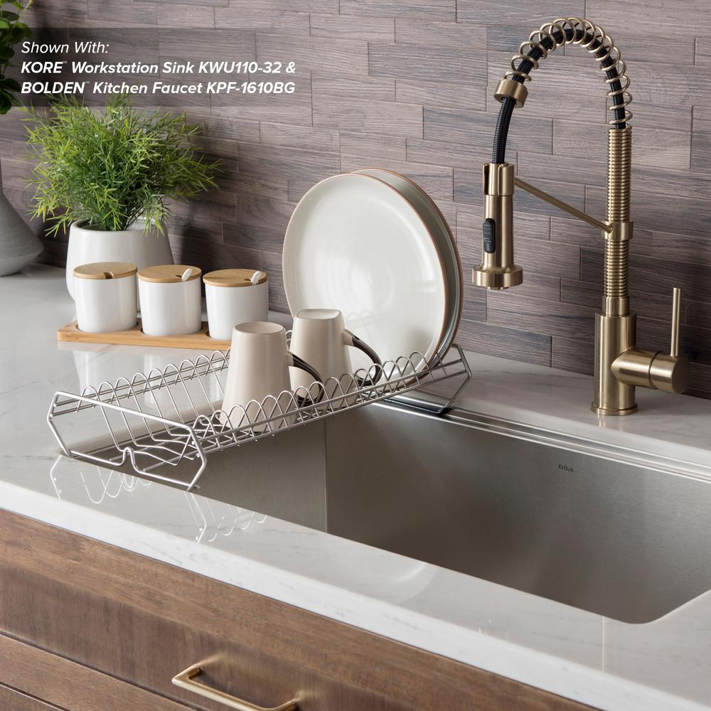 Kraus Workstation Stainless Steel Kitchen Sink Dish Drying Rack
