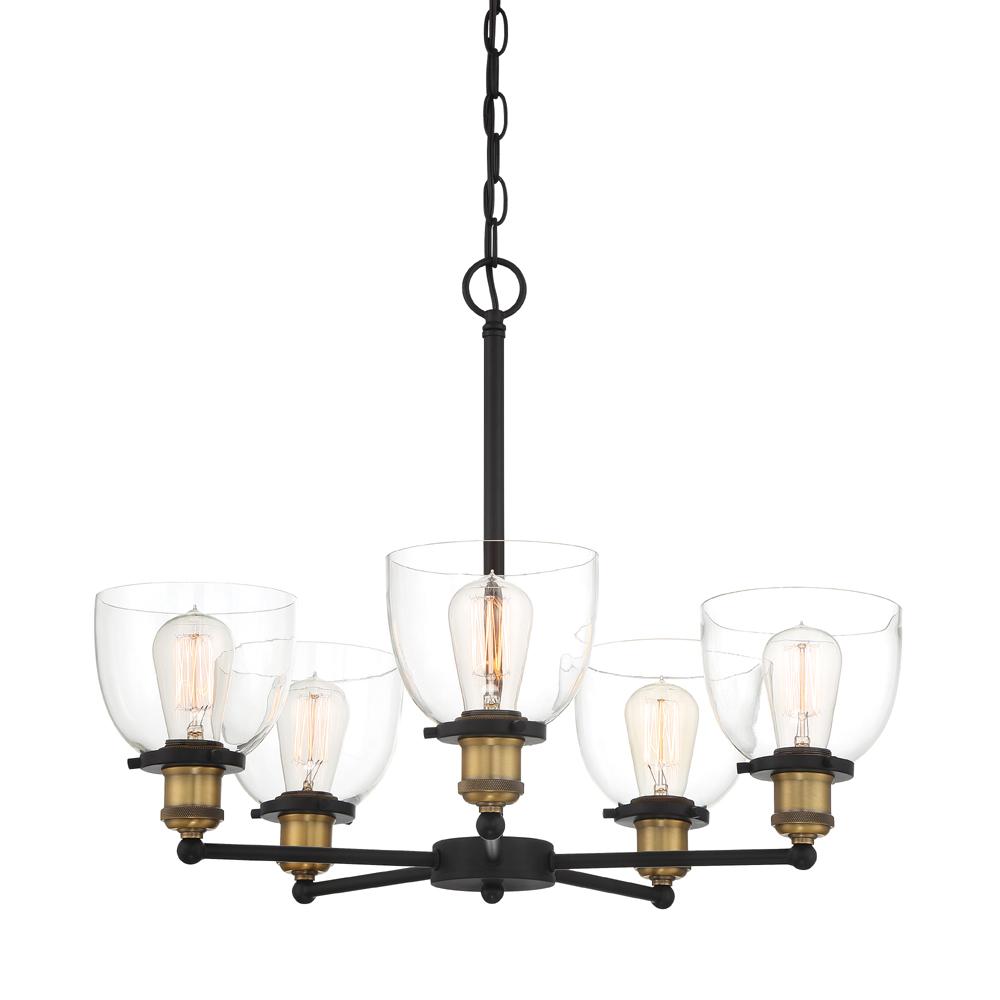 Designers Fountain Bryson 5-Light Vintage Bronze Chandelier with Clear ...