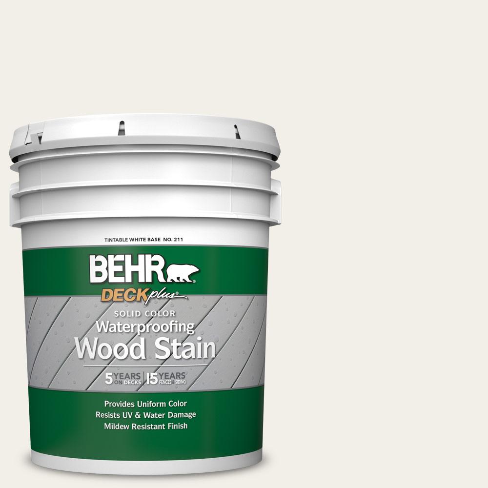 BEHR DECKplus 5 gal. SC337 Pinto White Solid Color