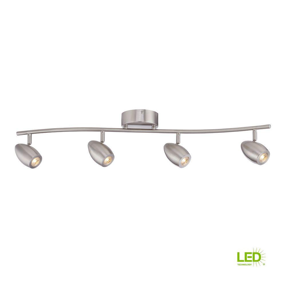 Envirolite 3 Ft Brushed Nickel Led Track Lighting Kit With 4 Lights Envirolite 3 Ft Brushed Nickel Led Track Lighting Kit With 4 Lights