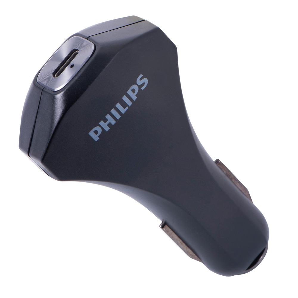 Philips High Sd Usb C Car Charger With Rapid Charge High Sd Usb C Car Charger With Rapid Charge Delivery Black