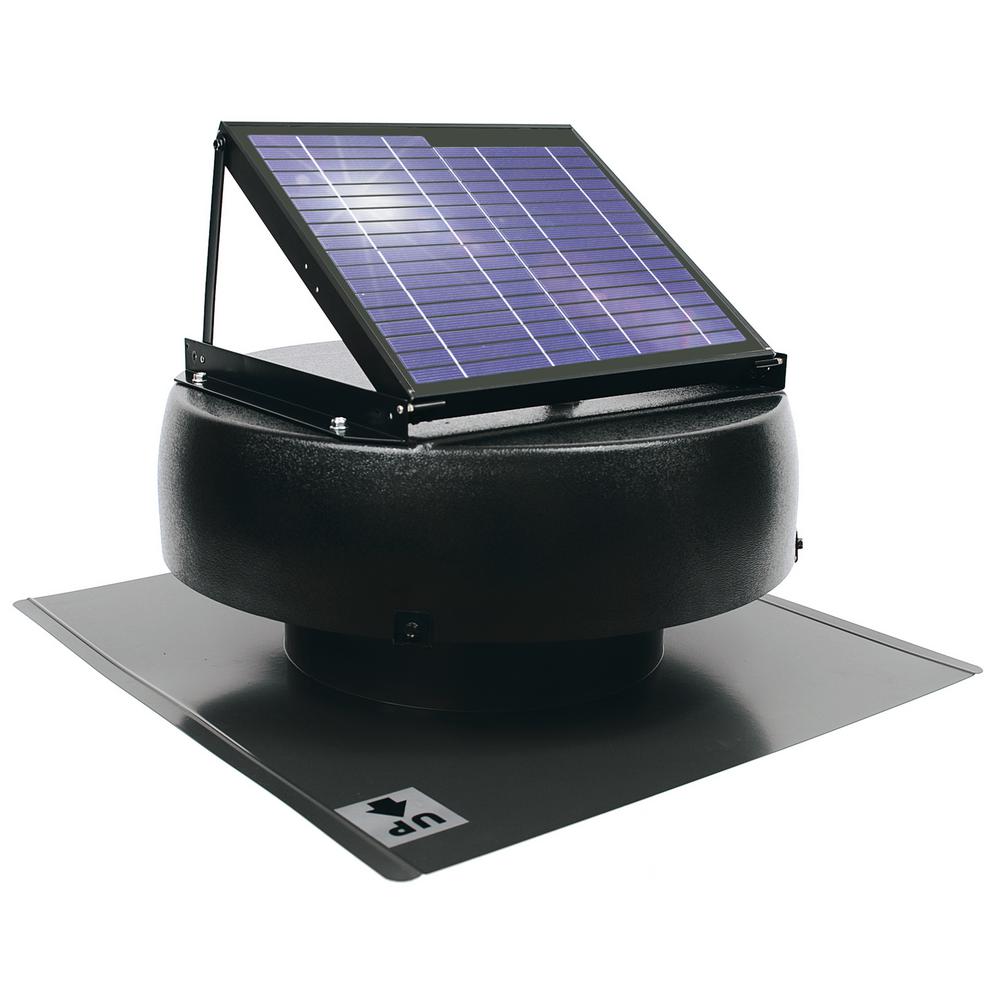 UPC 046388973291 product image for 1000 CFM 12-Watt Solar Powered Attic Fan, Black | upcitemdb.com