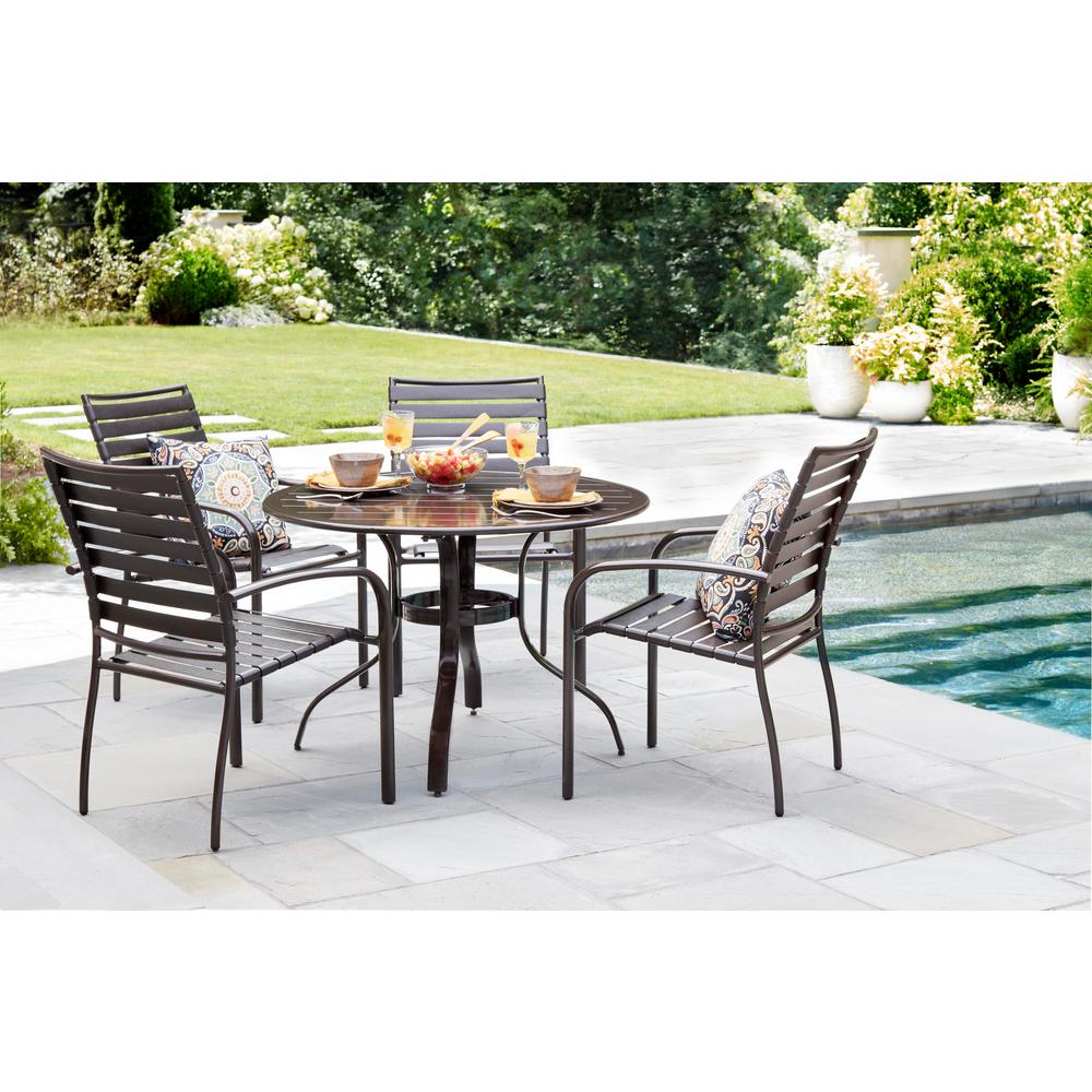 Round Hampton Bay Patio Tables Patio Furniture The Home Depot