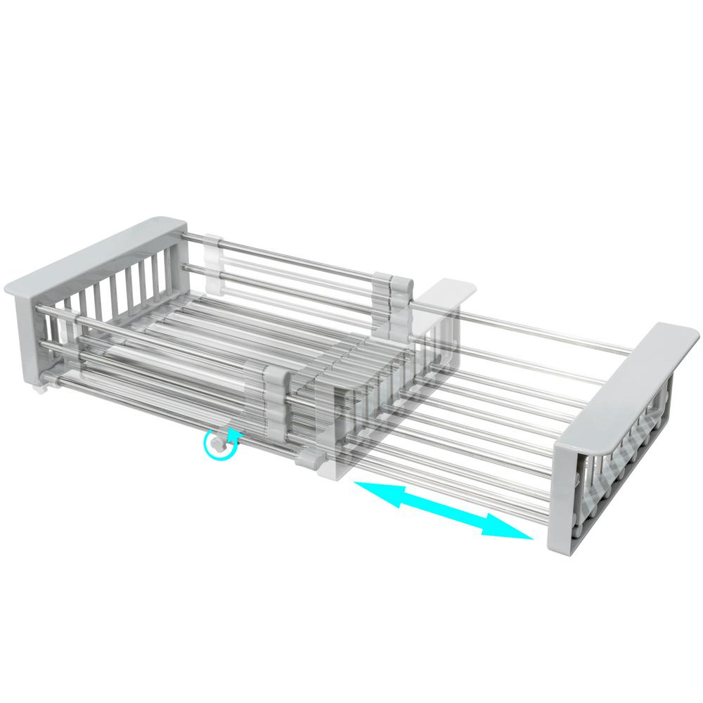 KOHLER Collapsible Lift Dish Drying Rack/Basket in CharcoalK8631CHR