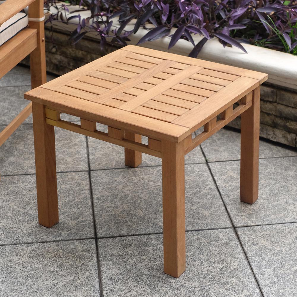 Cambridge Casual Belize Teak Square Wood Outdoor Side Table Hd