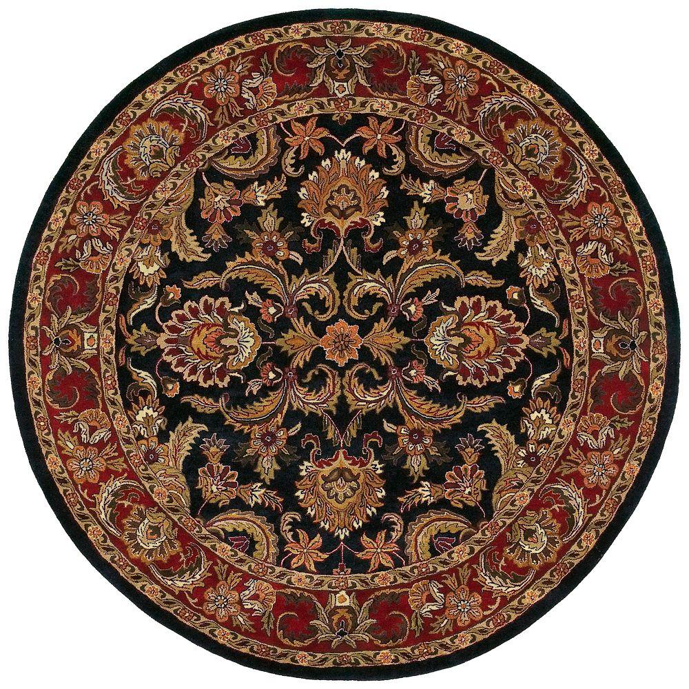 Unique Loom Heritage Black 8 ft. x 8 ft. Round Area Rug-3116686 - The ...