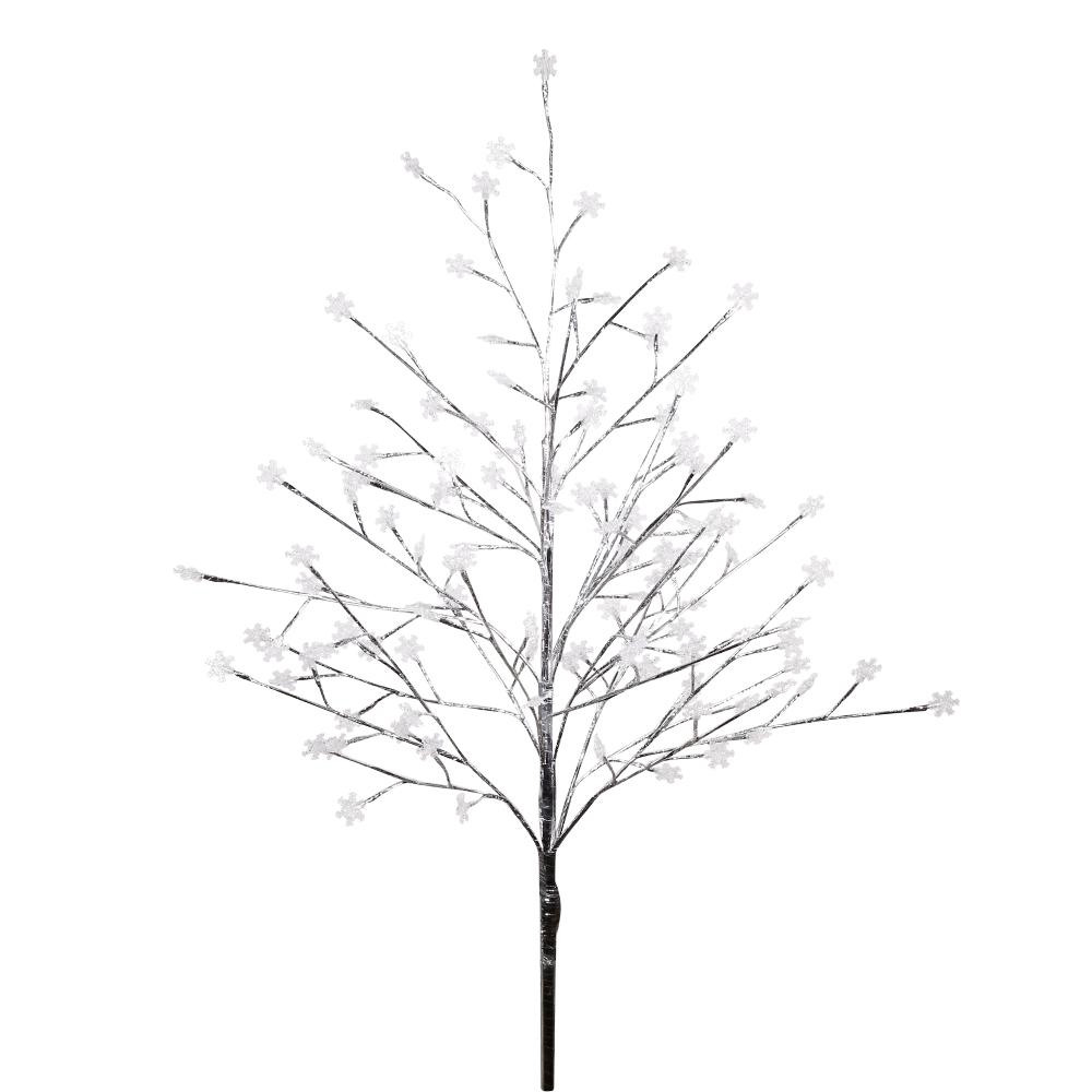 Alpine Corporation 55 in. Frosty Christmas Snowflake Tree with Cool