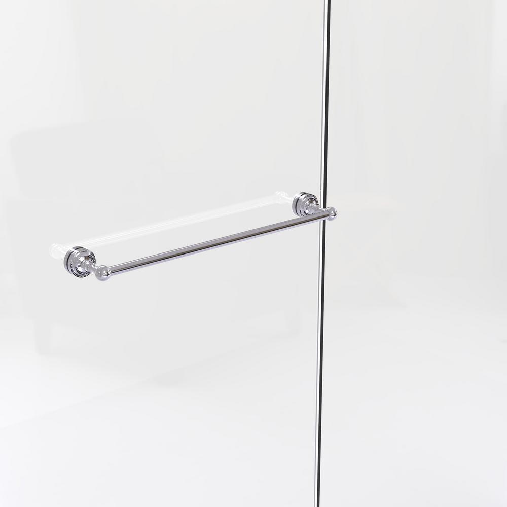 Allied Brass Dottingham Collection 24 In Shower Door Towel Bar In Polished Chrome