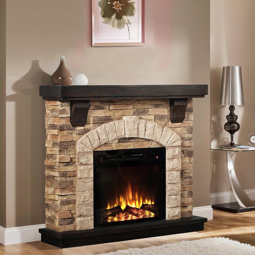 Electric Fireplace With Mantel Clearance Home Depot
