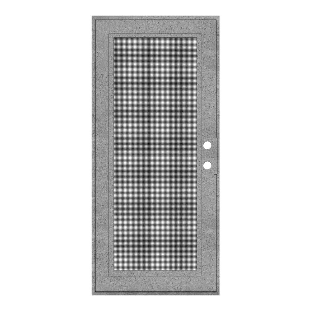 Unique Home Designs 32 In X 80 Full View Silverado Left Hand Surface Mount Security Door With Meshtec Screen 1s0000dl2sv00a The Depot Security Door With Meshtec Screen