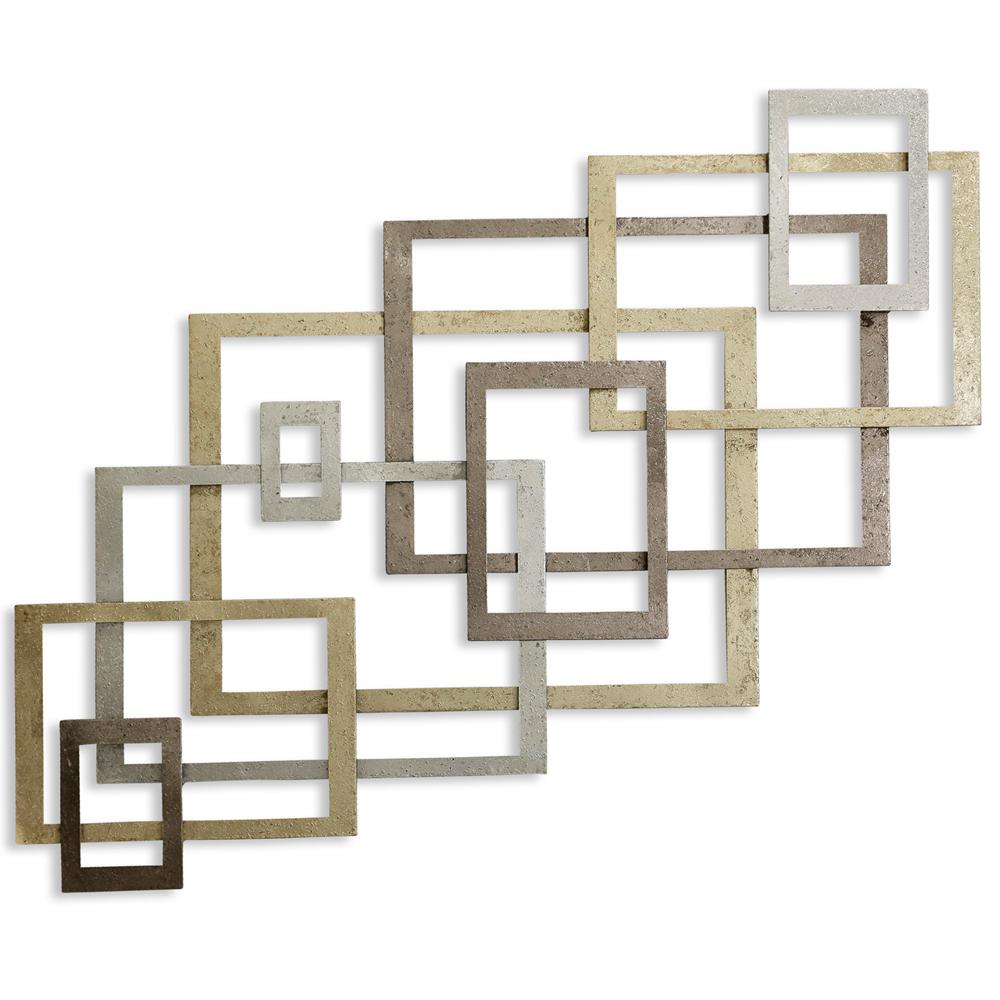 StyleCraft Square Gold Metal Wall Decor WI42744DS The Home Depot