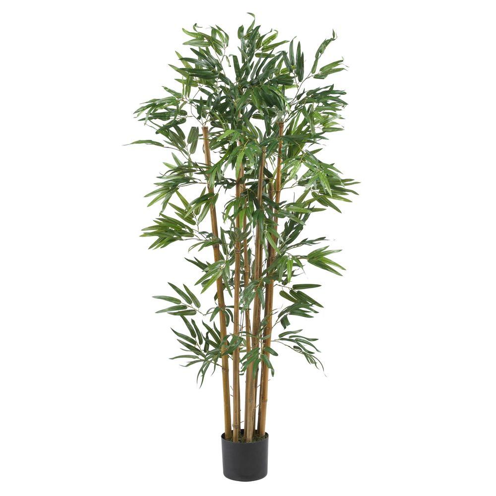 Nearly Natural 4 ft. Multi Bambusa Bamboo Silk Tree-5280 - The Home Depot