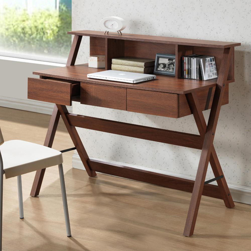 Baxton Studio Crossroads Oak Desk 28862 5439 Hd The Home Depot