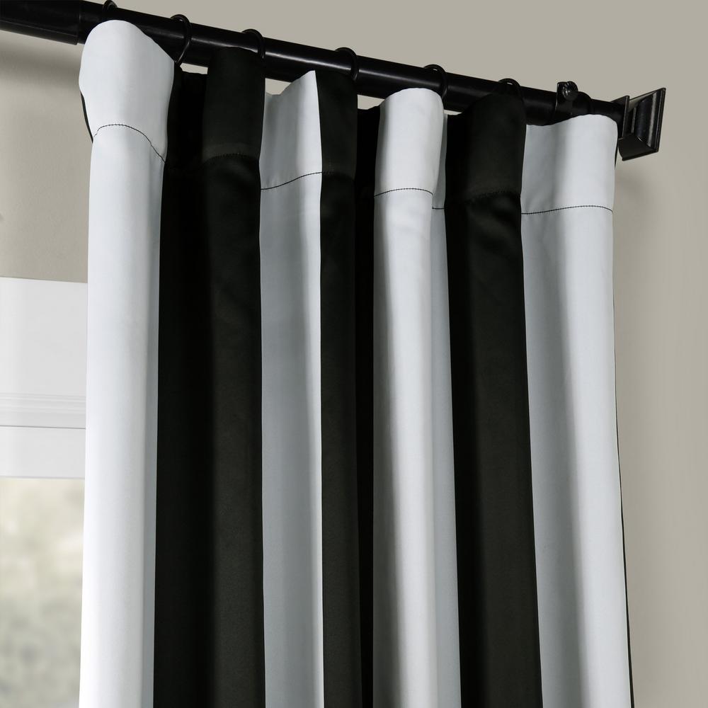Exclusive Fabrics Furnishings Semi Opaque Awning Black And White