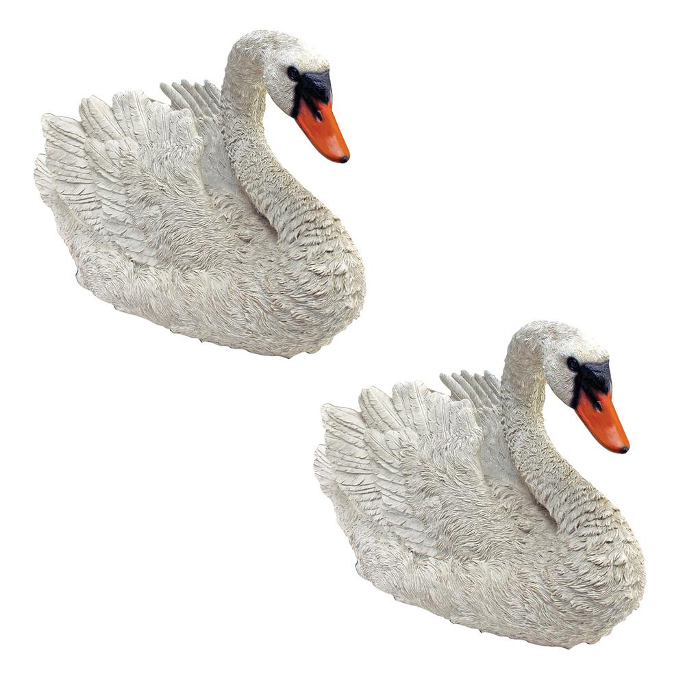 Design Toscano White Swan Garden Statue Set (2Piece)QM921389 The