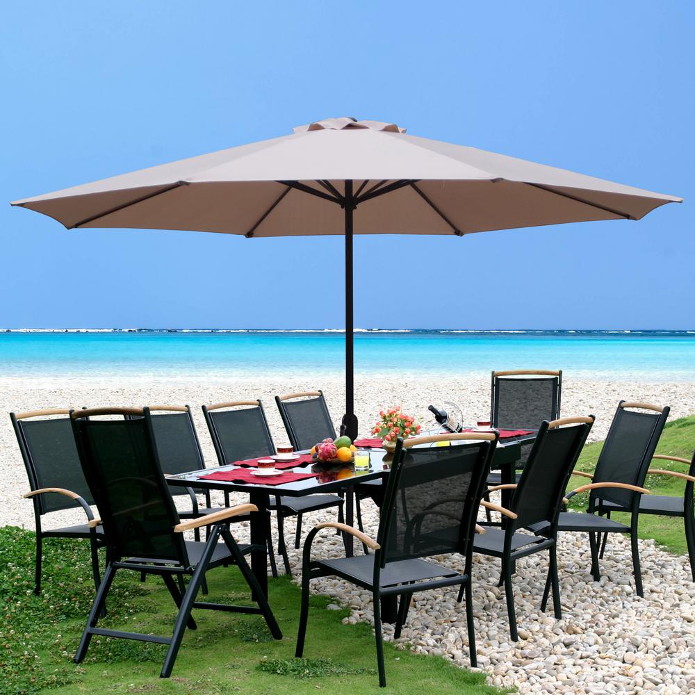 11 Ft Patio Umbrellas Patio Furniture The Home Depot