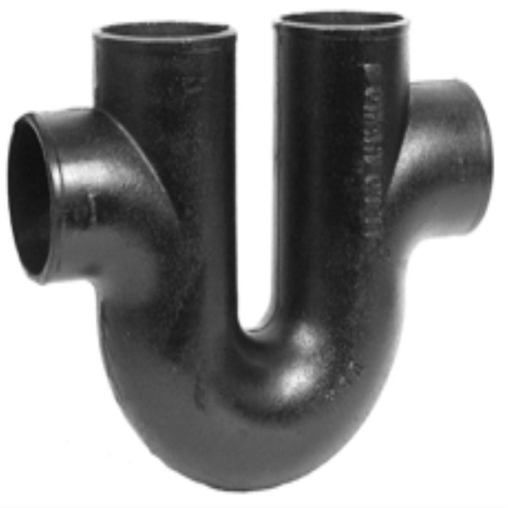 Charlotte Pipe 4 in. Cast Iron DWV NoHub Double TrapDT4 The Home Depot