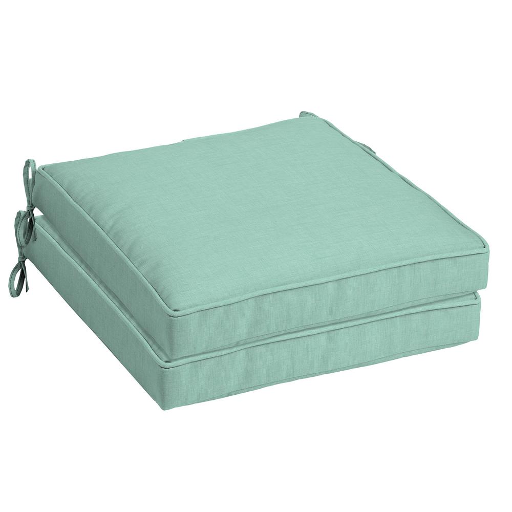 Arden Selections 21 in. x 21 in. Aqua Leala Texture Square Outdoor Seat