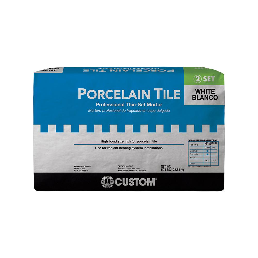Custom Building Products Porcelain Tile White 50 Lbs Fortified
