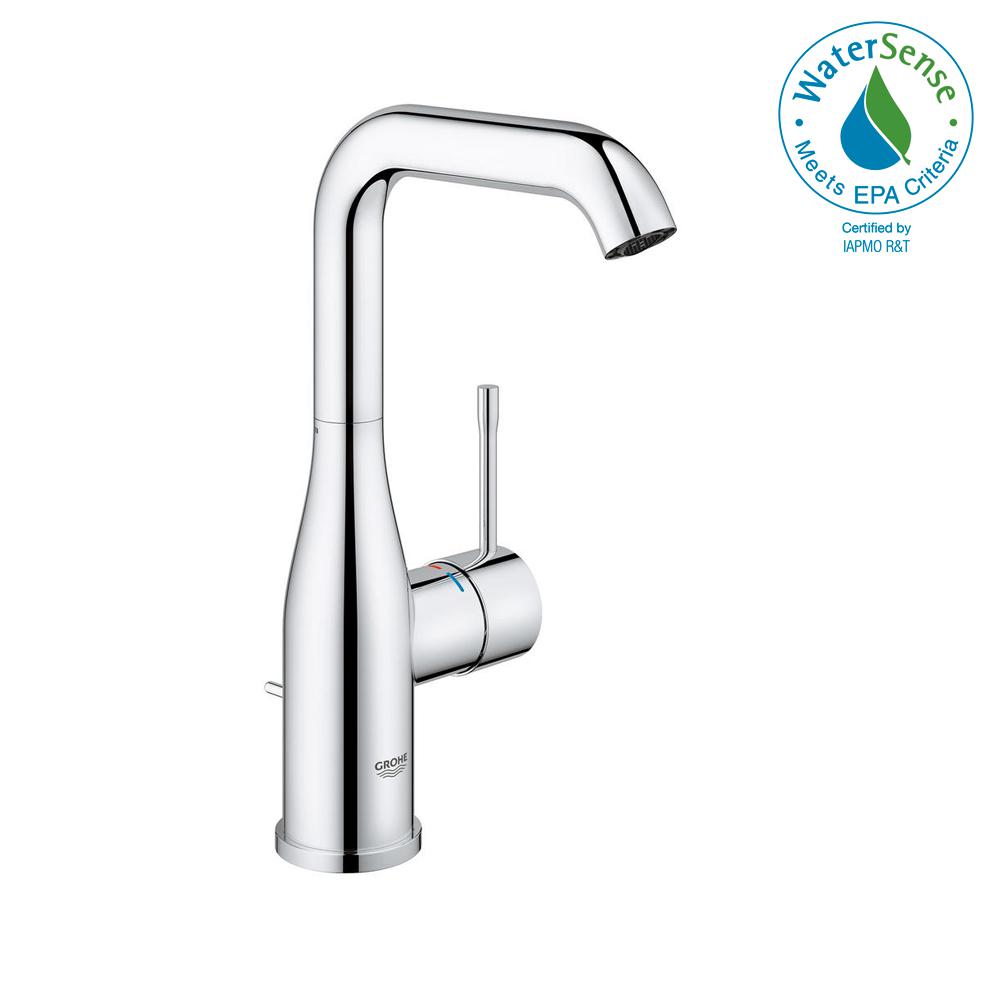 Grohe Essence New Single Hole Handle 1 2 Gpm High Arc Grohe Essence New Single Hole Handle 1 2 Gpm High Arc Bathroom Faucet In