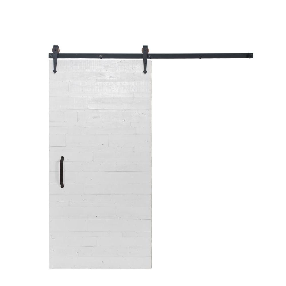 Rustica Hardware 42 inch x 84 inch Rustica Reclaimed White Wood Barn Door with... by Rustica Hardware