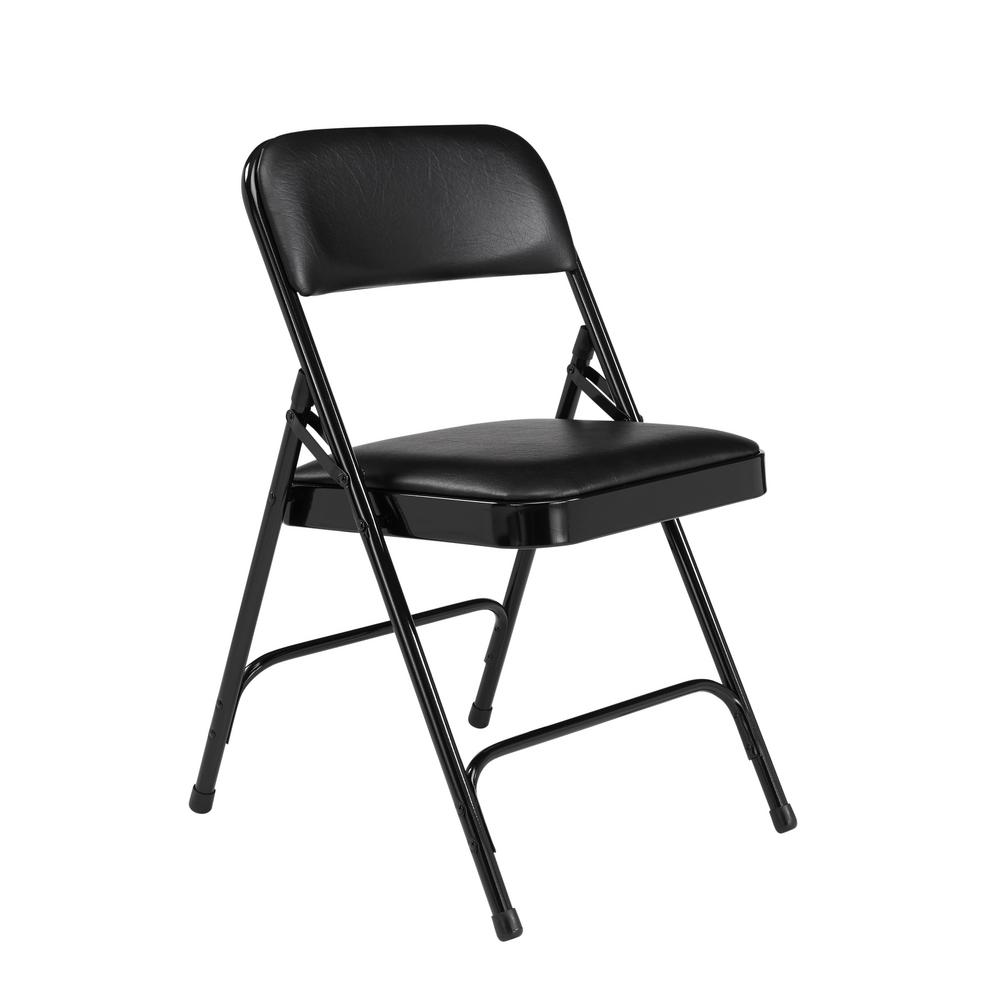 Nps Series Vinyl Black Upholstered Premium Folding Chair Pack Of Nps Series Vinyl Black Upholstered Premium Folding Chair Pack Of