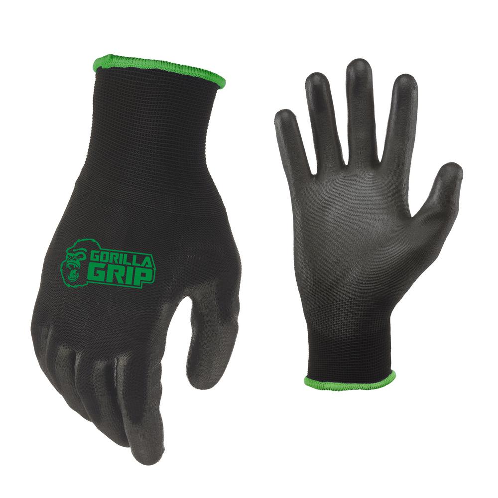 black dot work gloves