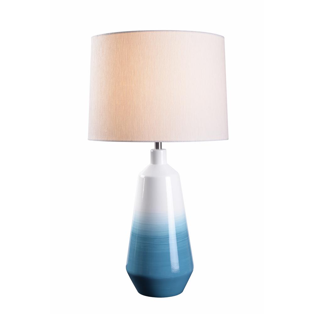 Manor Brook Horizon 27 In Sky Blue Ombre Ceramic Indoor Table Lamp Mb100236 The Home Depot