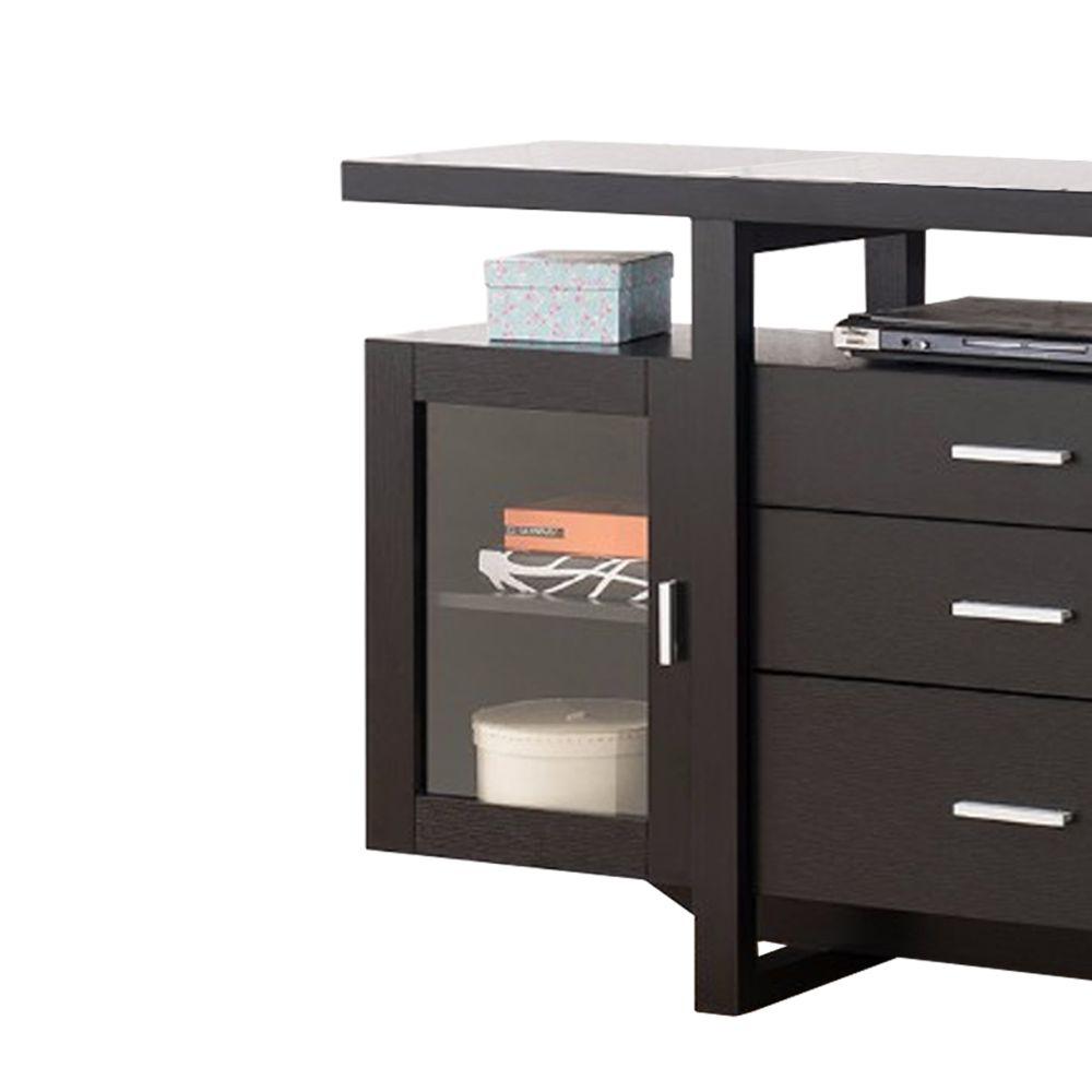 Benjara Black Striking Spacious Modern Tv Stand Bm144477 The