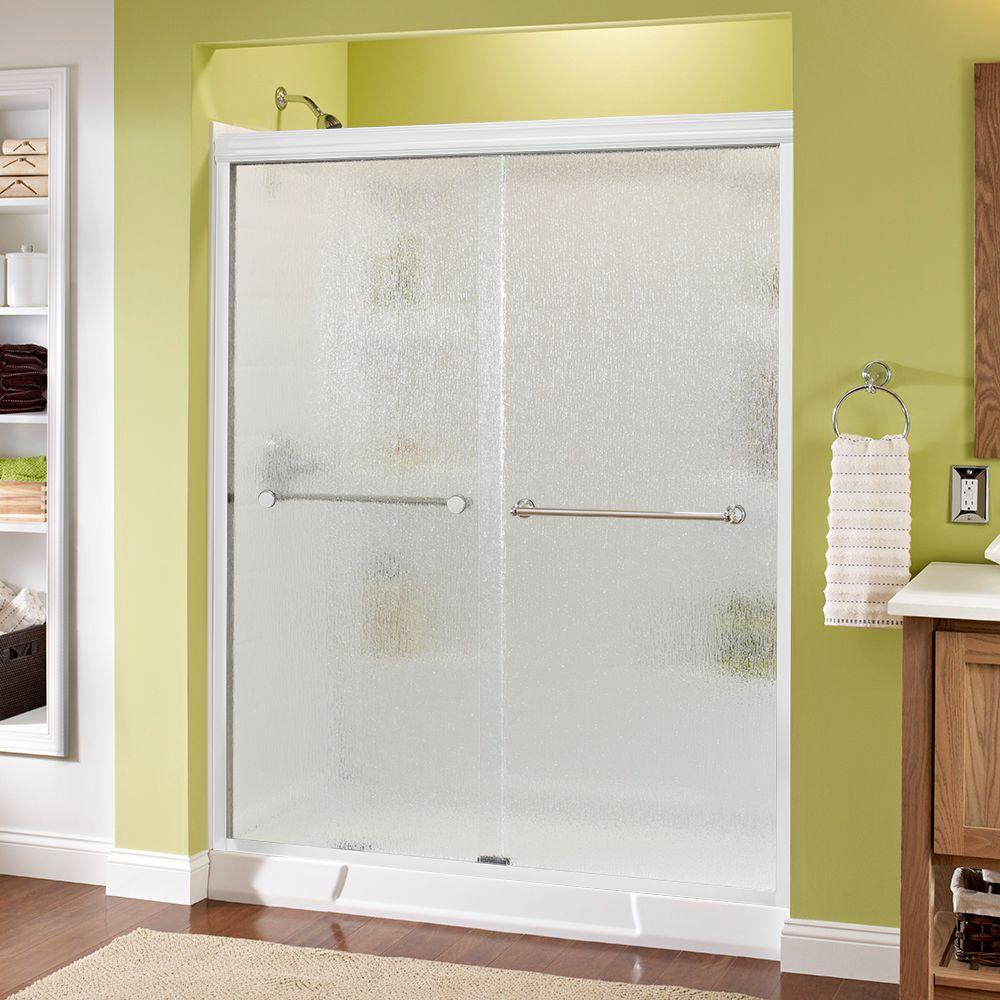 Delta Lyndall 60 in. x 70 in. Semi-Frameless Sliding Shower Door in ...