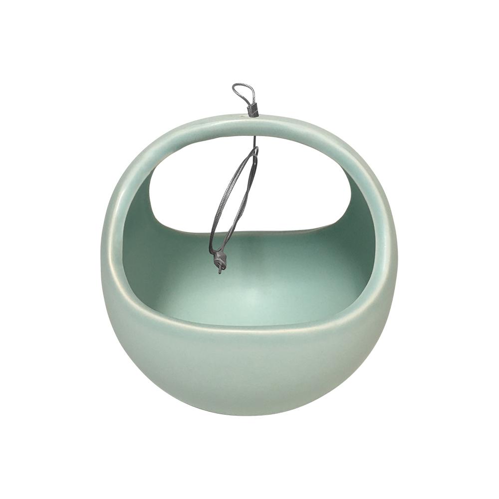 Arcadia Garden S Basket 4 1 2 In X Mint Ceramic Mint Ceramic