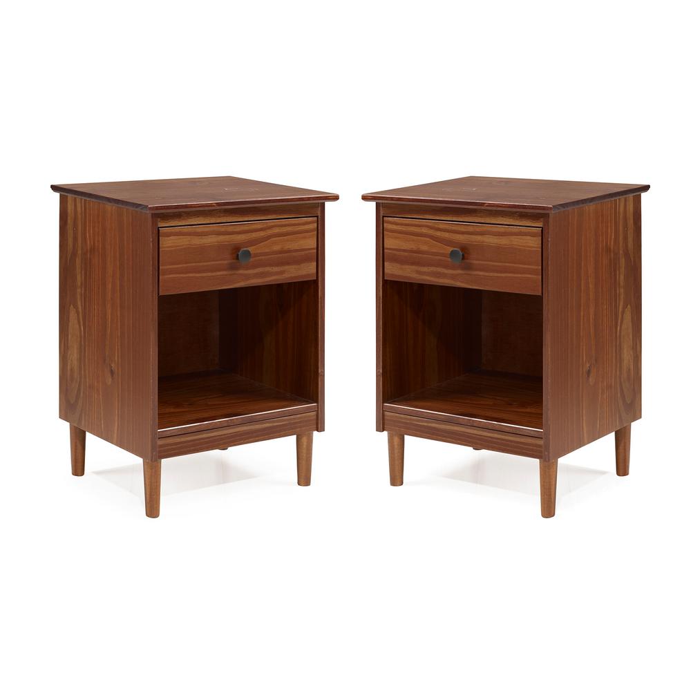 Walnut Nightstands Bedroom Furniture The Home Depot