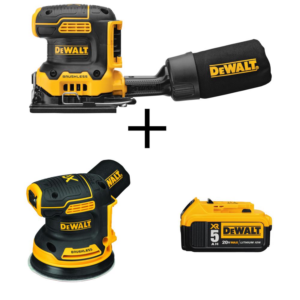 DEWALT 20Volt MAX Cordless 1/4 Sheet Sander (ToolOnly) w/Bonus Bare