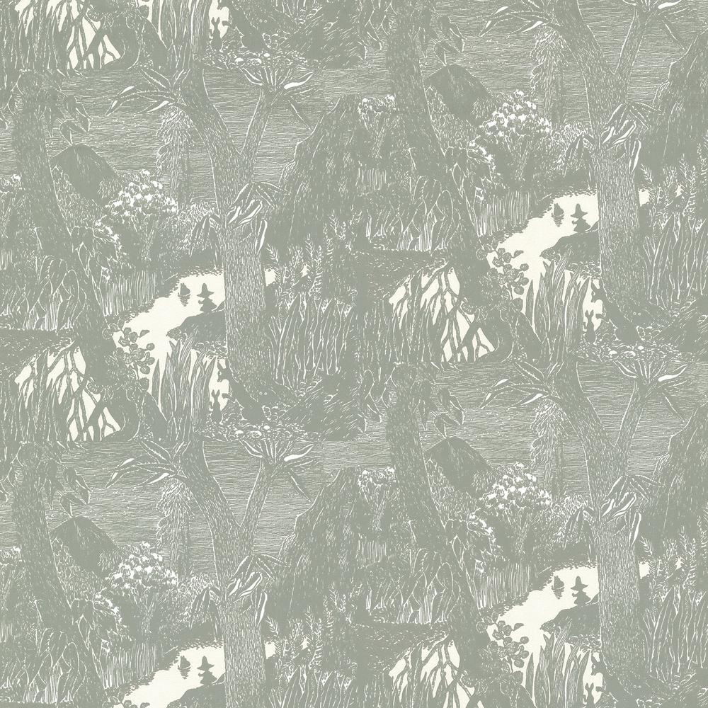 Sandudd Moominvalley Dark Grey Forest Wallpaper Sd5166 1 The Home