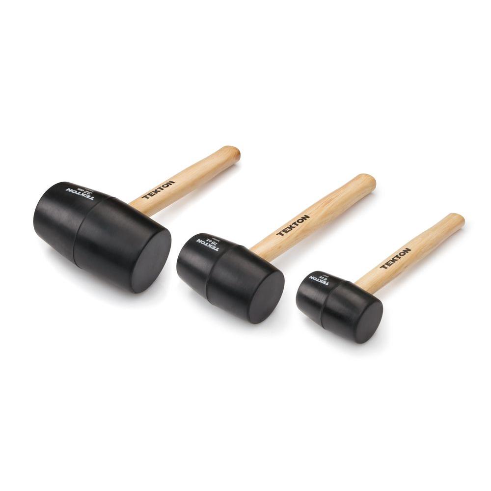 TEKTON 30503 Wood Handle Rubber Mallet 16-Ounce