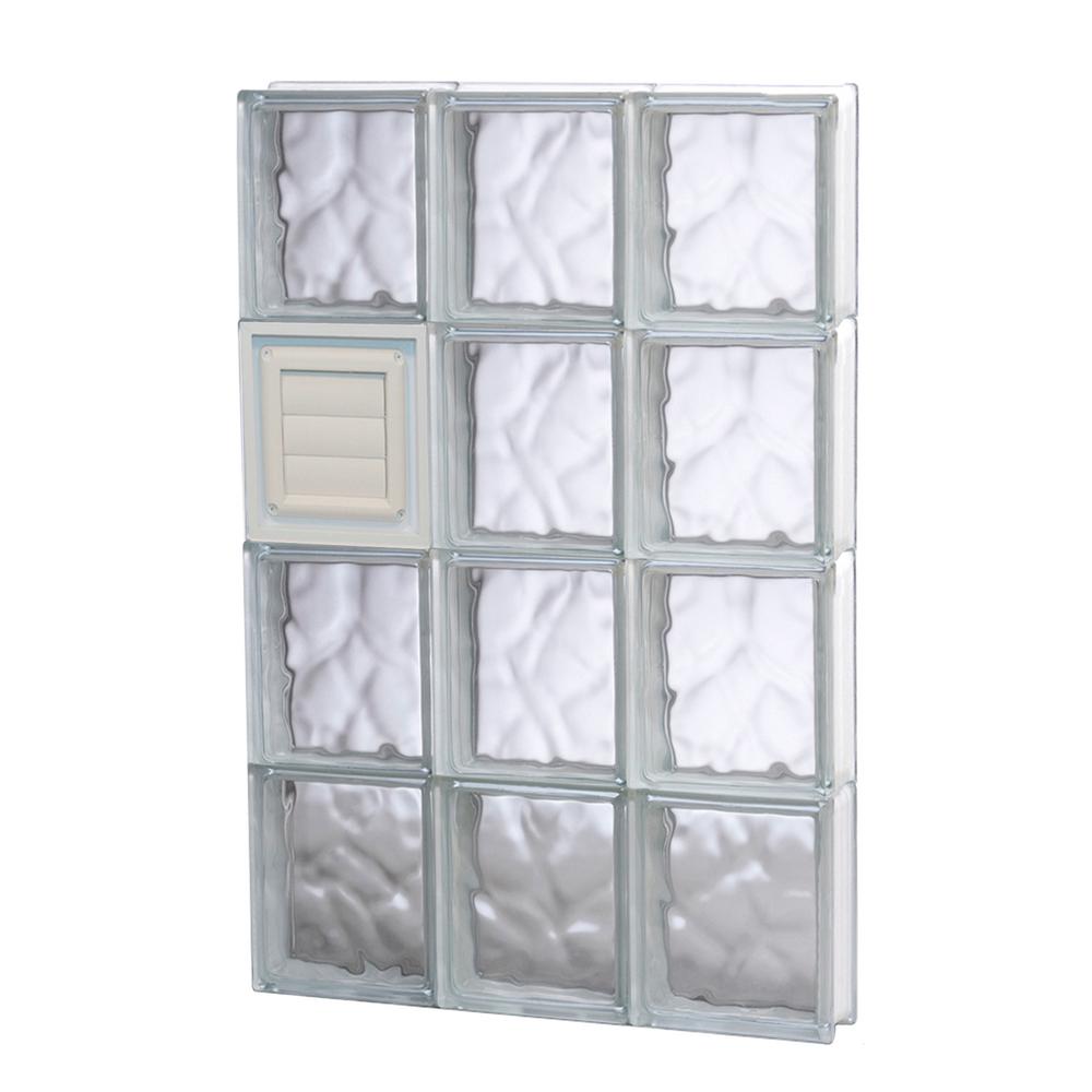 Clearly Secure 17.25 in. x 31 in. x 3.125 in. Frameless Wave Pattern