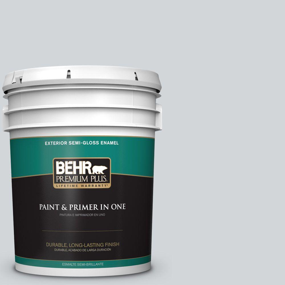 BEHR Premium Plus 5gal. 750E2 Twilight Gray SemiGloss Enamel