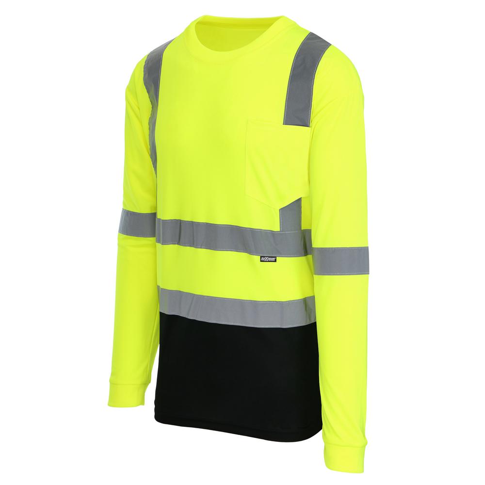 Maximum Safety Unisex X-Large Hi-Vis Black Long-Sleeve Safety Shirt ...
