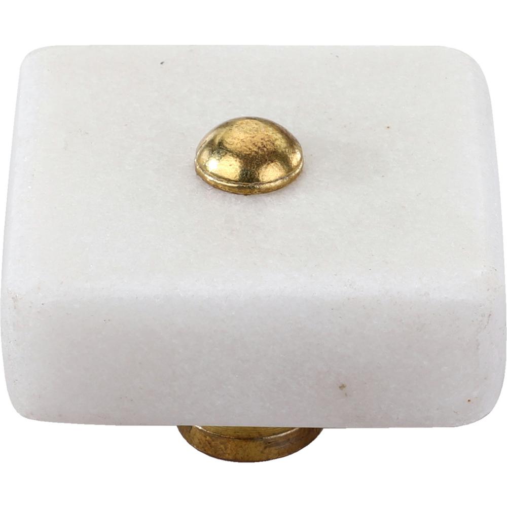 Mascot Hardware Oceanside 1 1 2 In White Marble Cabinet Knob