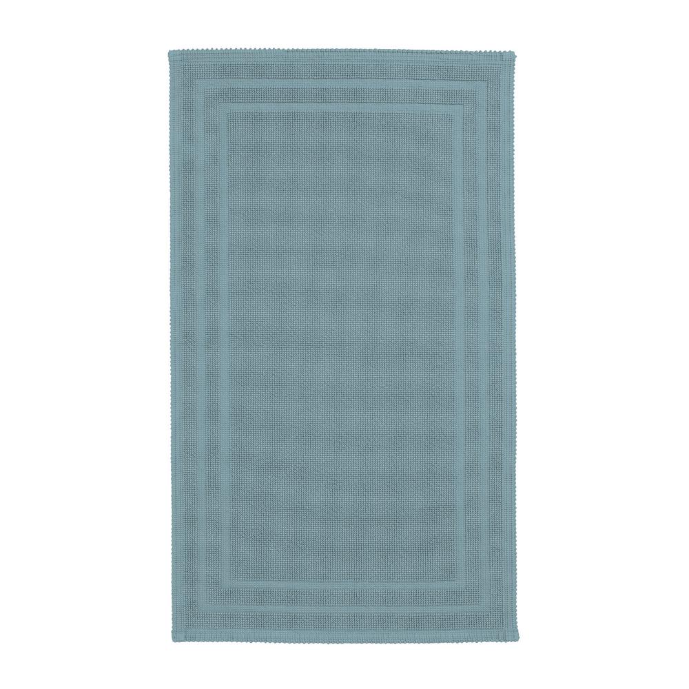 The Company Store Legends Sterling Shore Blue 50 In X 30 In Cotton Reversible Bath Mat Vk29 30x50 Shorebl The Home Depot